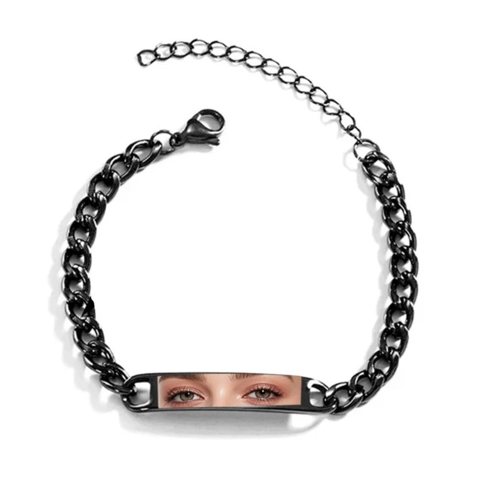 Personalized Laser Engraved Eye Bracelet Necklace