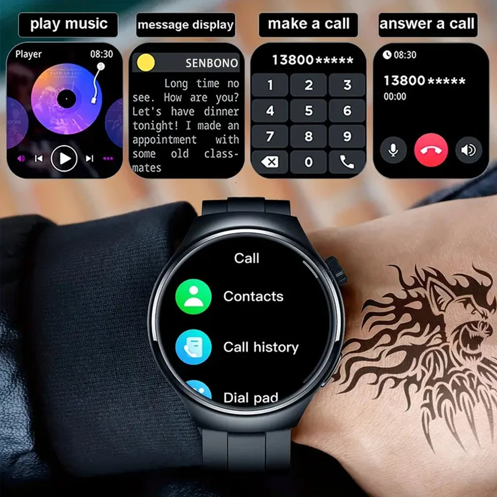 Men’s Smartwatch with Heart Rate & Blood Oxygen Monitor