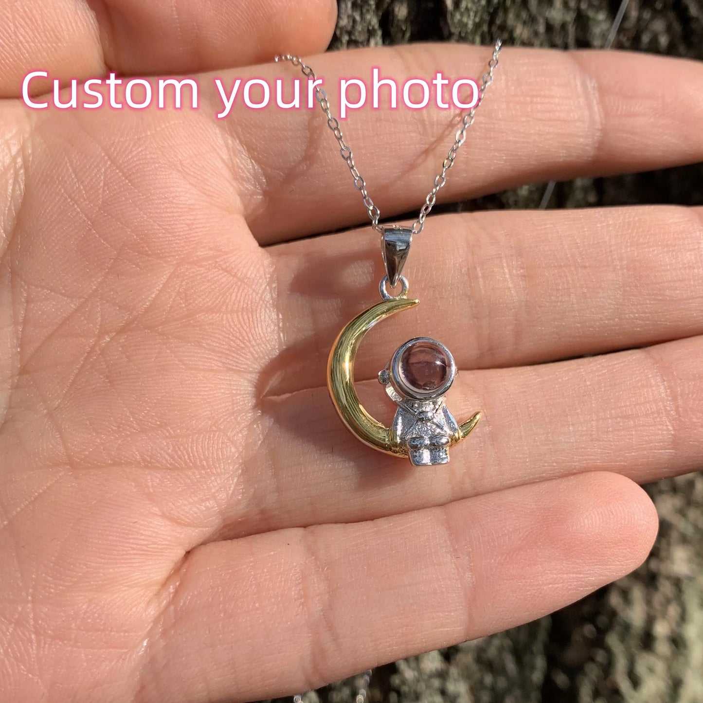 Custom Heart Projection Necklace – Personalized Photo Memory Gift