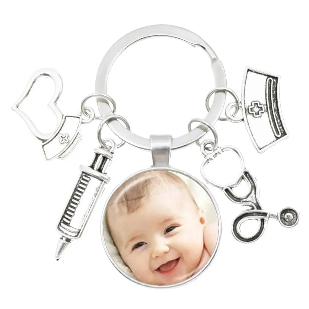 Personalized Photo Keychain – Custom Family Picture Gift for Parents & Loved Ones