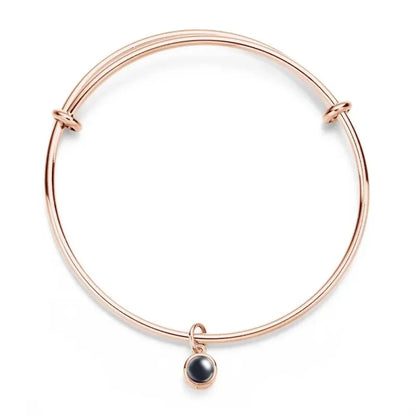 Customized Photo Projection Bracelets For Women Personalized Couple Bangles