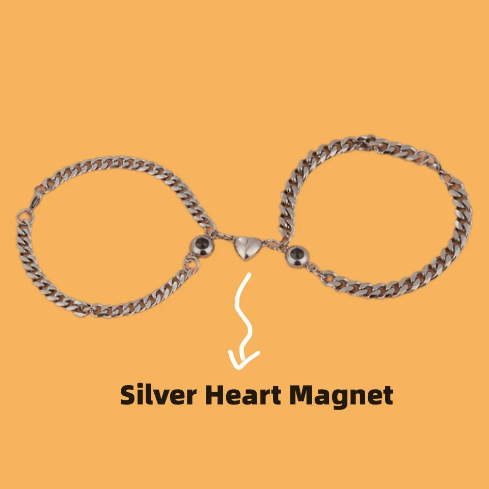 Personalized Photo Projection Couple Bracelet Set (2PCS)