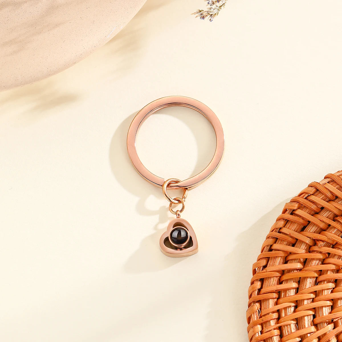 Customizable Photo Projection Keychain Dog Paw Pendant