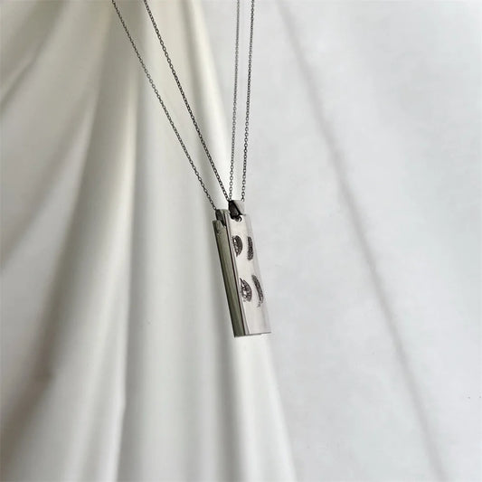 Personalized Eyes Engraved Necklace