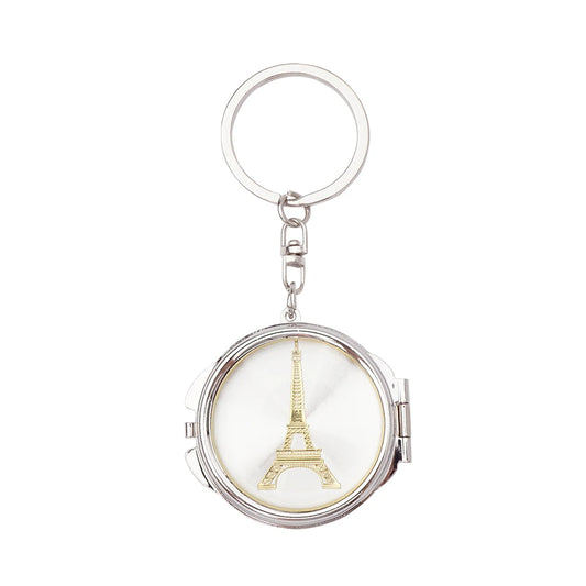 12Pcs Quinceañera Themed Compact Mirror Keychain Set