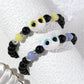 Fashion Luminous Beads Couple Bracelets with Glow-In-The-Dark Cat Charm