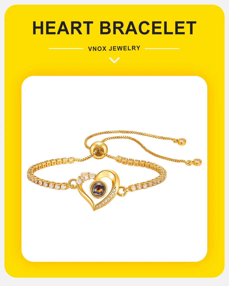 Vnox Custom Photo Projection Bracelet