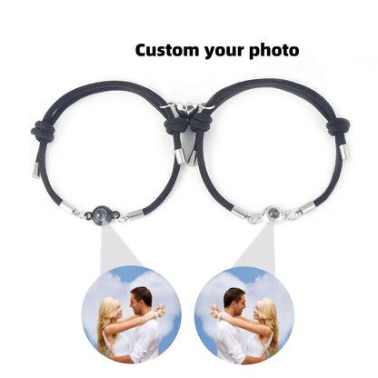 Couple Bracelet with Heart Magnetic Couple