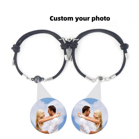 Couple Bracelet with Heart Magnetic Couple