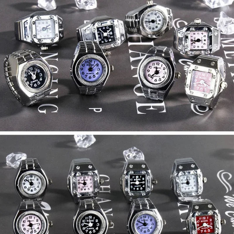Mini Quartz Finger Ring Watch