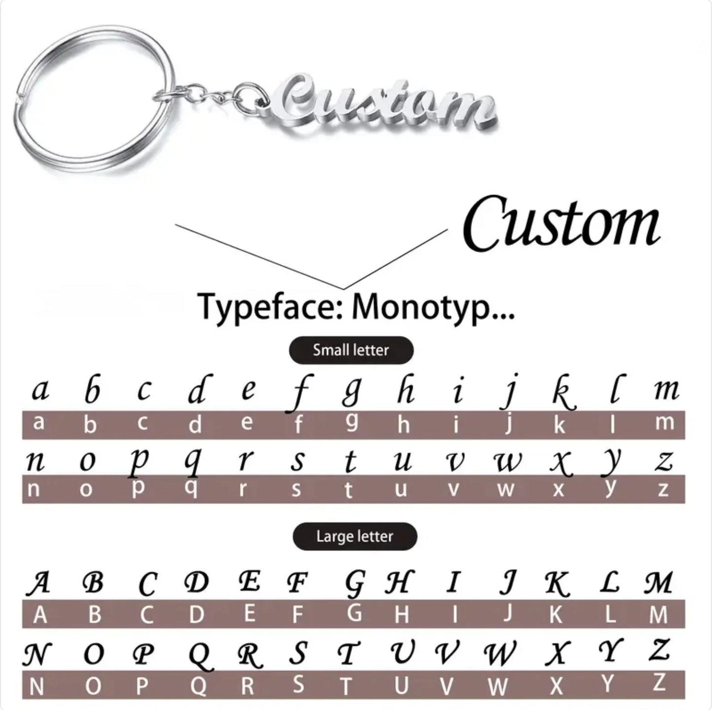 Custom Stainless Steel Name Tag Keychain – Personalized Key Ring