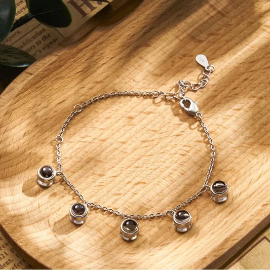 Custom Multi-Photo Projection Bracelet  Personalized Gift for Women