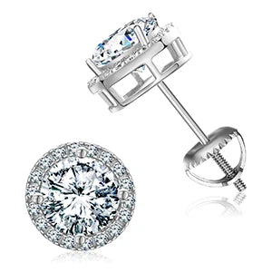 Moissanite Skeleton Cross Earrings