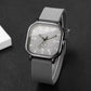 Fashion Square Silicone Strap Quartz Watch