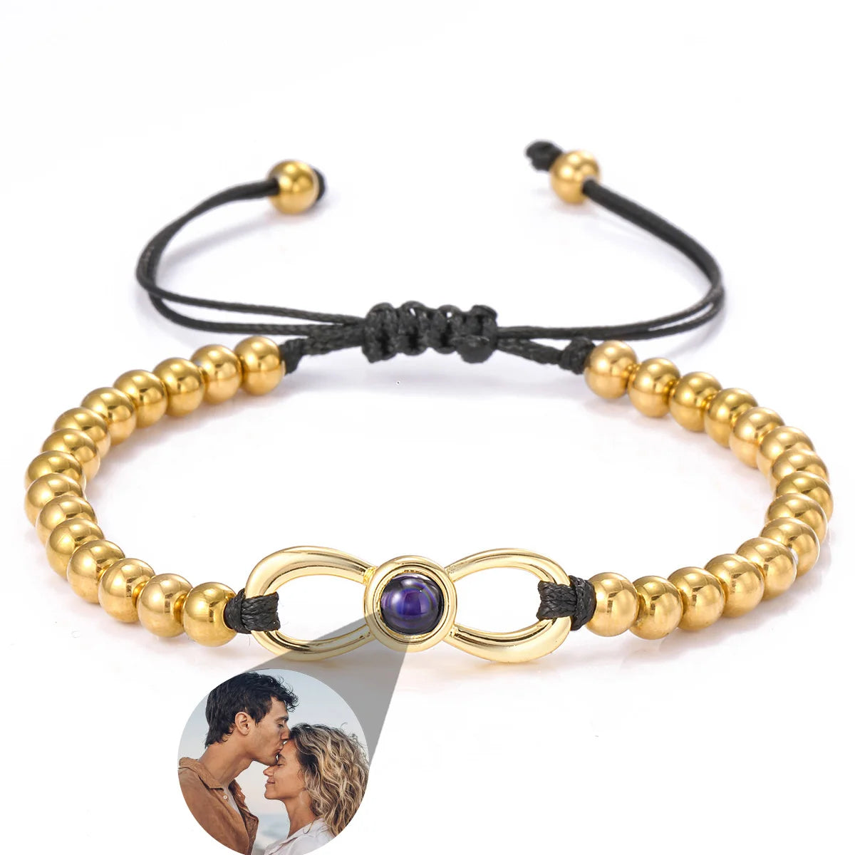 New Infinity Memory Photo Projection Bracelet – Custom Picture Keepsake for Loved Ones