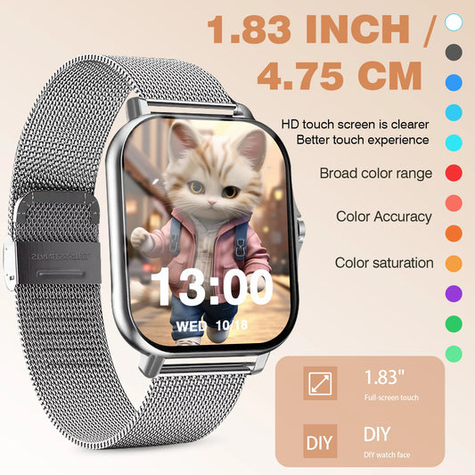 Multi-Sport Smartwatch with Message Display and Fitness Tracking