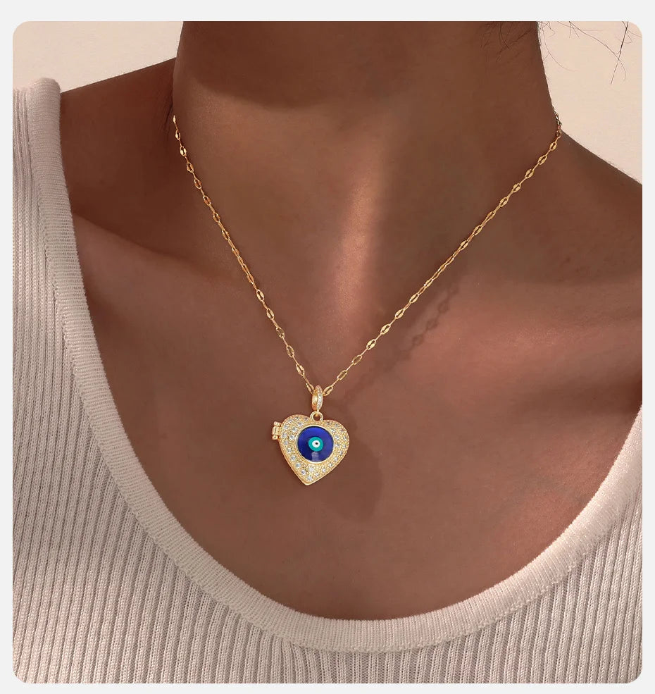 Stainless Steel Chain Heart Picture Custom Pendent Necklace