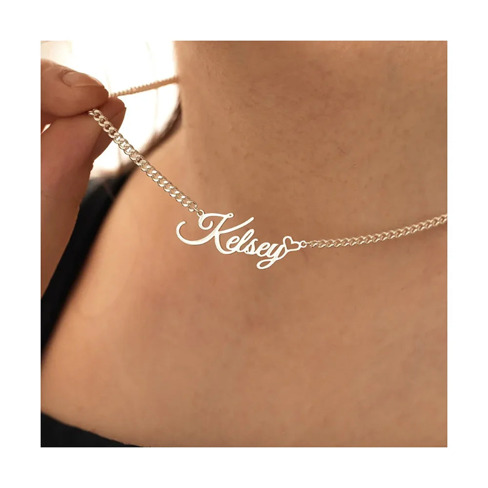 Personalized Love Name Necklace – Custom Cuban Chain Jewelry