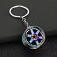 Turbo Brake Disc Car Keychain – Creative Metal Hub Key Ring for Car Lovers