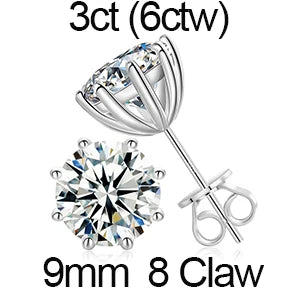 Moissanite Skeleton Cross Earrings