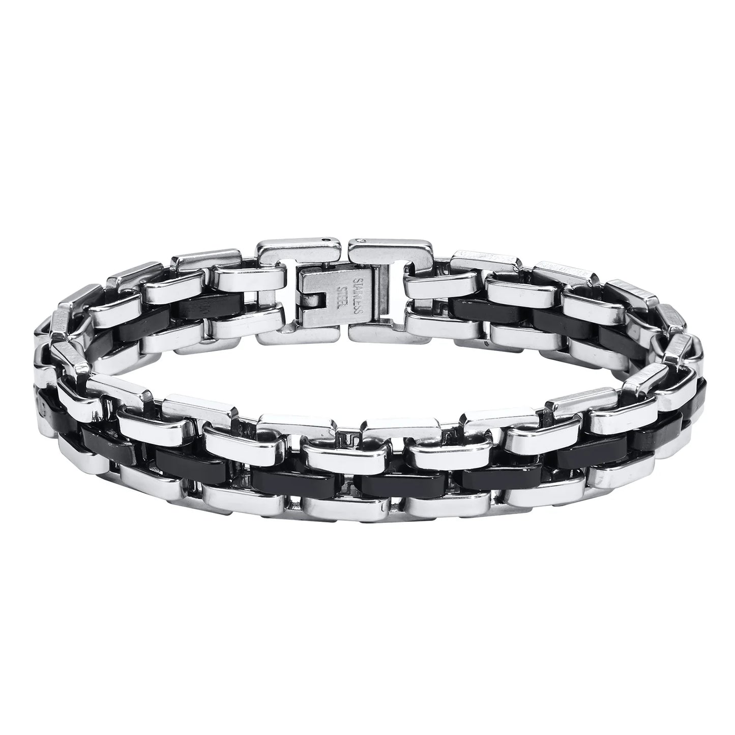 Two-Tone Stainless Steel Men’s Bracelet