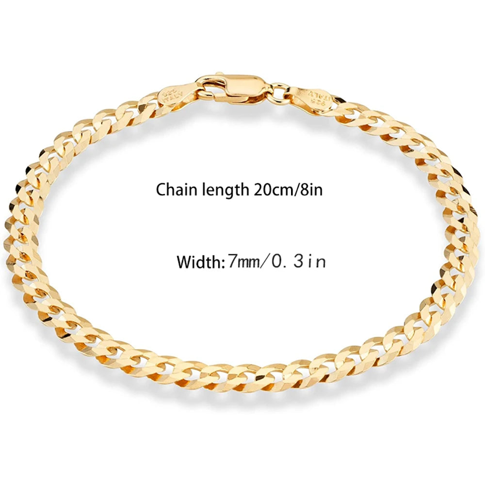 Locomotive Curb Cuban Link Chain Bracelet