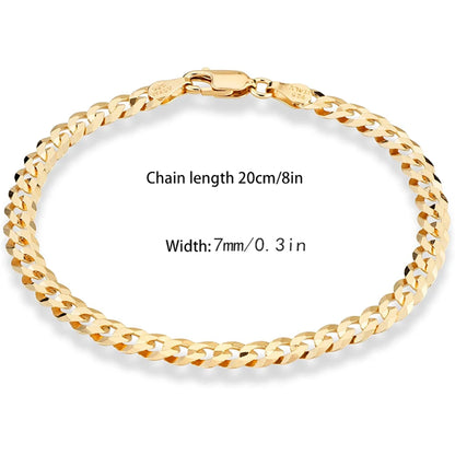 Locomotive Curb Cuban Link Chain Bracelet