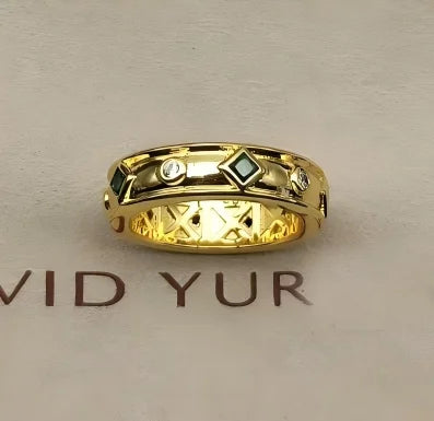 2025 Retro Spiral Colored Crystal Ring