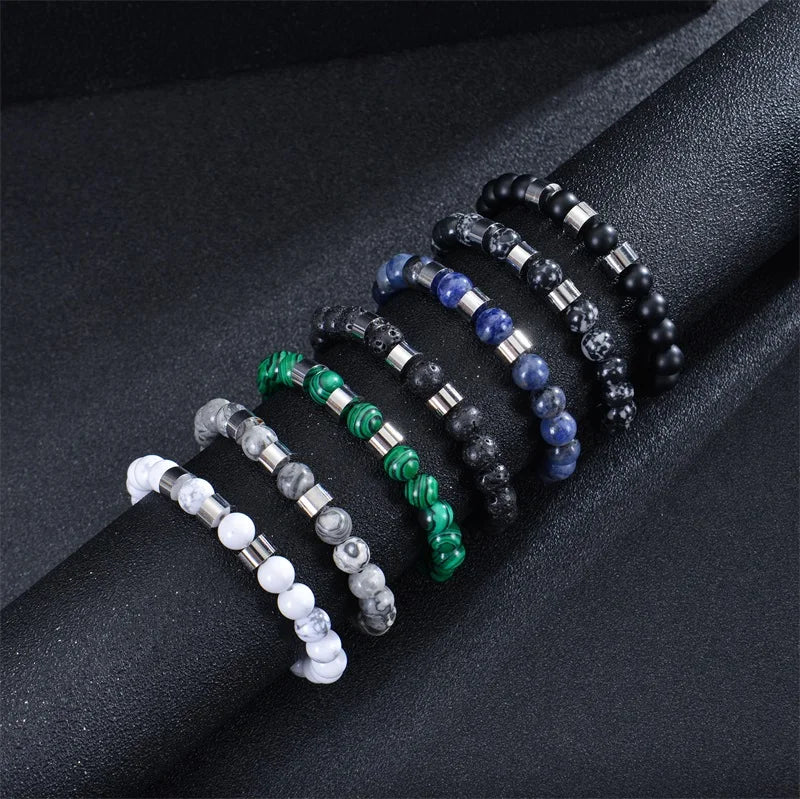 Personalized Tiger Eye Beaded Bracelet – Custom Engraved Stainless Steel Name Jewelry