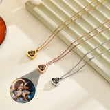 Custom Photo Projection Necklaces Personalized Heart Pendant