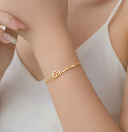 Custom Name Bracelet  Stainless steel Dainty Bracelets