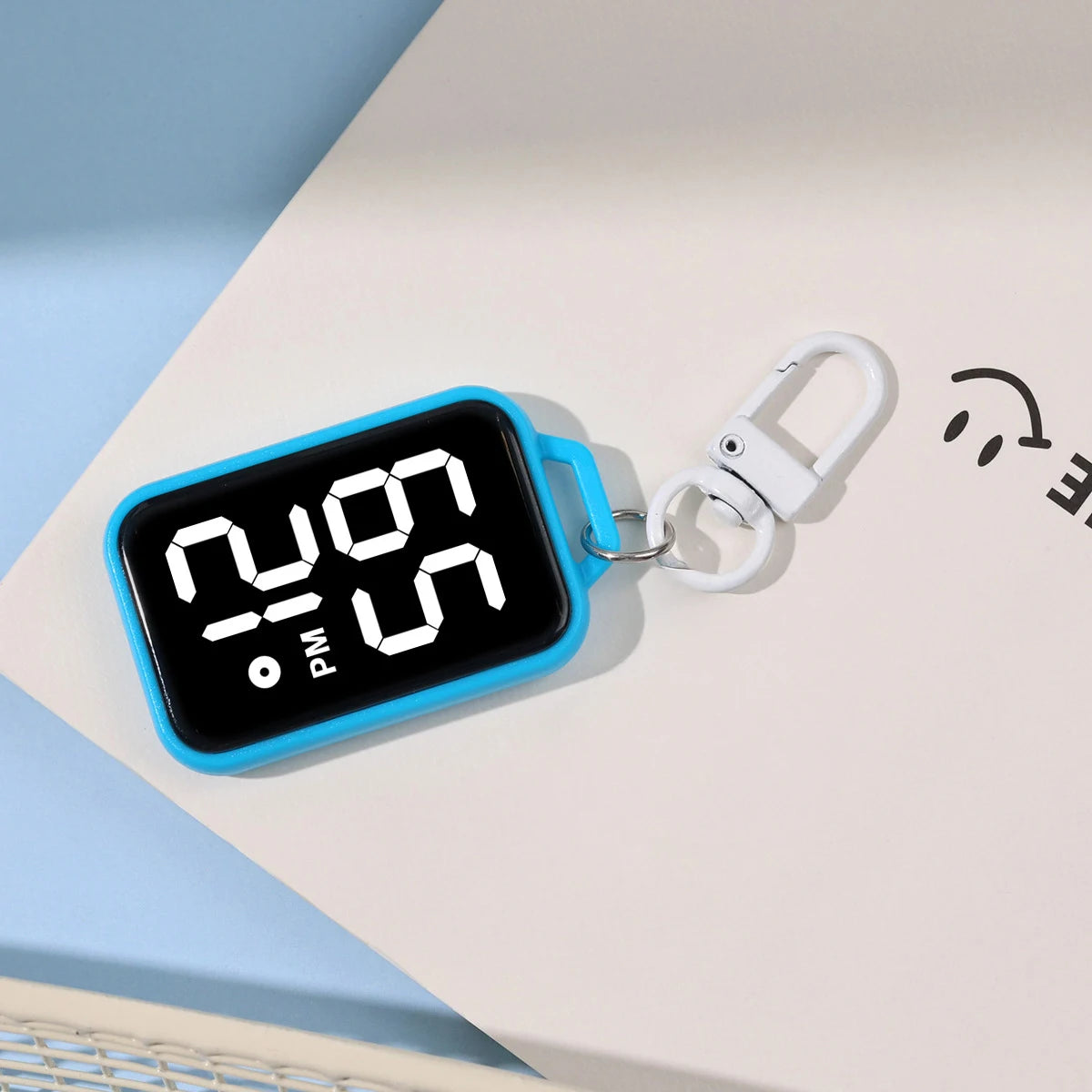 LED Digital Keychain Pocket Watch