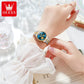 Elegant Women’s Automatic Hollow Flower Dial Watch Set