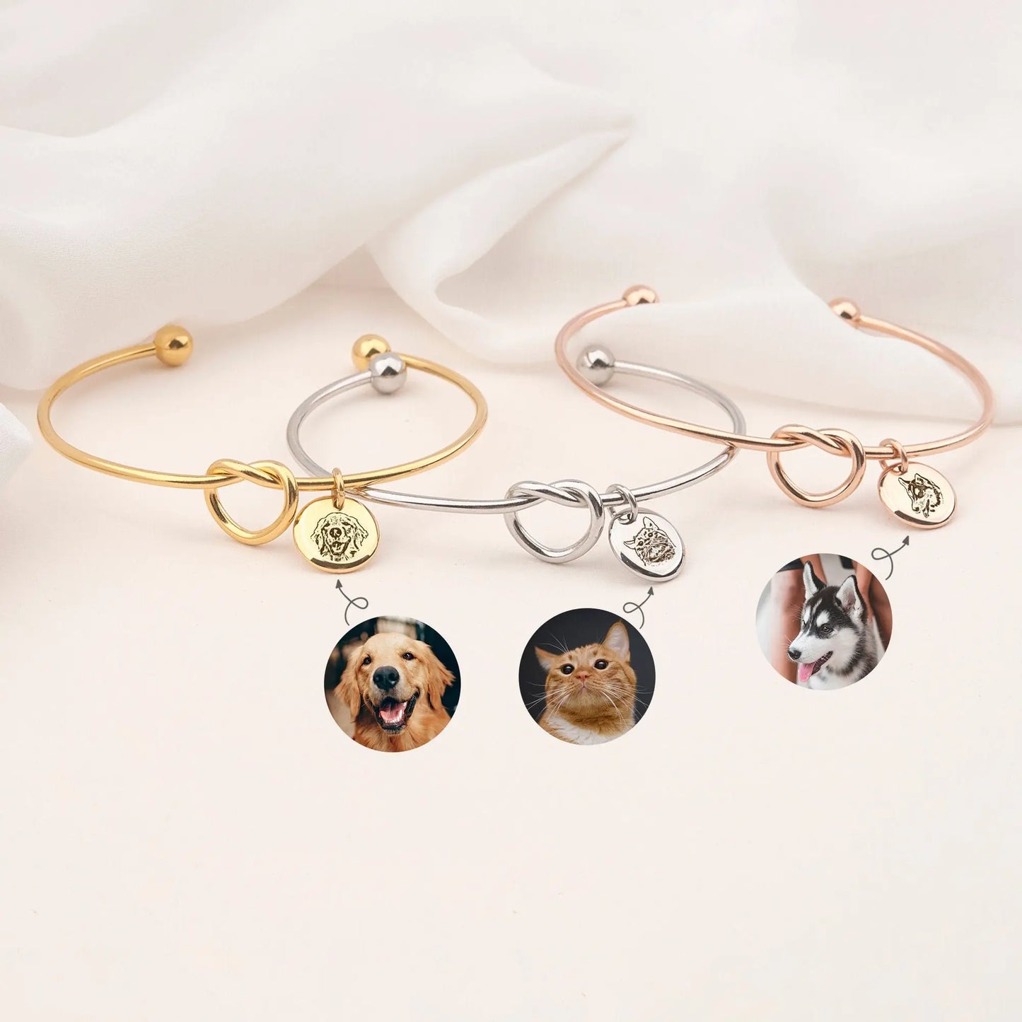 Pet Portrait Custom Charm Bracelet