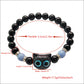 Fashion Luminous Beads Couple Bracelets with Glow-In-The-Dark Cat Charm