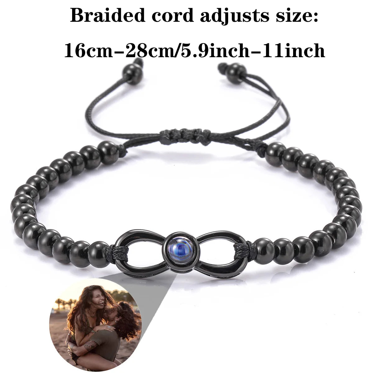 New Infinity Memory Photo Projection Bracelet – Custom Picture Keepsake for Loved Ones
