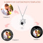 Custom Pet Paw Photo Projection Necklace