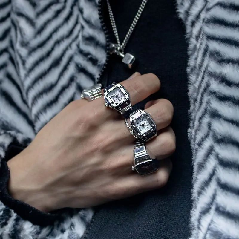 Mini Quartz Finger Ring Watch