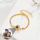 18K Gold Personalized Projection Bracelet  Custom Photo Love Bracelet for Women