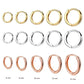 2pcs Gold Color Tiny Hoop Earrings for Women & Men