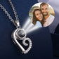 Heart Necklace Photo Personalized Picture Pendant Couple