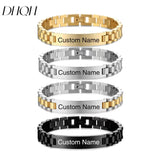 Gold Stainless Steel Mens ID Bracelets