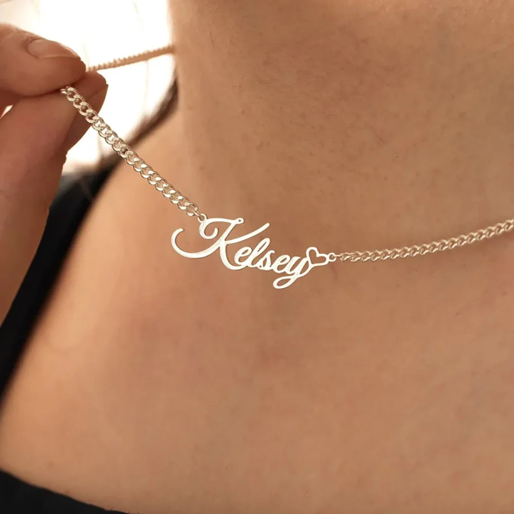 Personalized Love Name Necklace – Custom Cuban Chain Jewelry