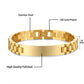 Gold Stainless Steel Mens ID Bracelets