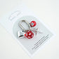 Handmade Edgy Black & White Dice Keychain