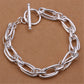 Fine 925 Sterling Silver Solid Chain Bracelet
