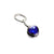 Keychain with a blue and silver design on a white background