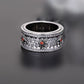 Personalized Spinner Gemstone Gear Ring