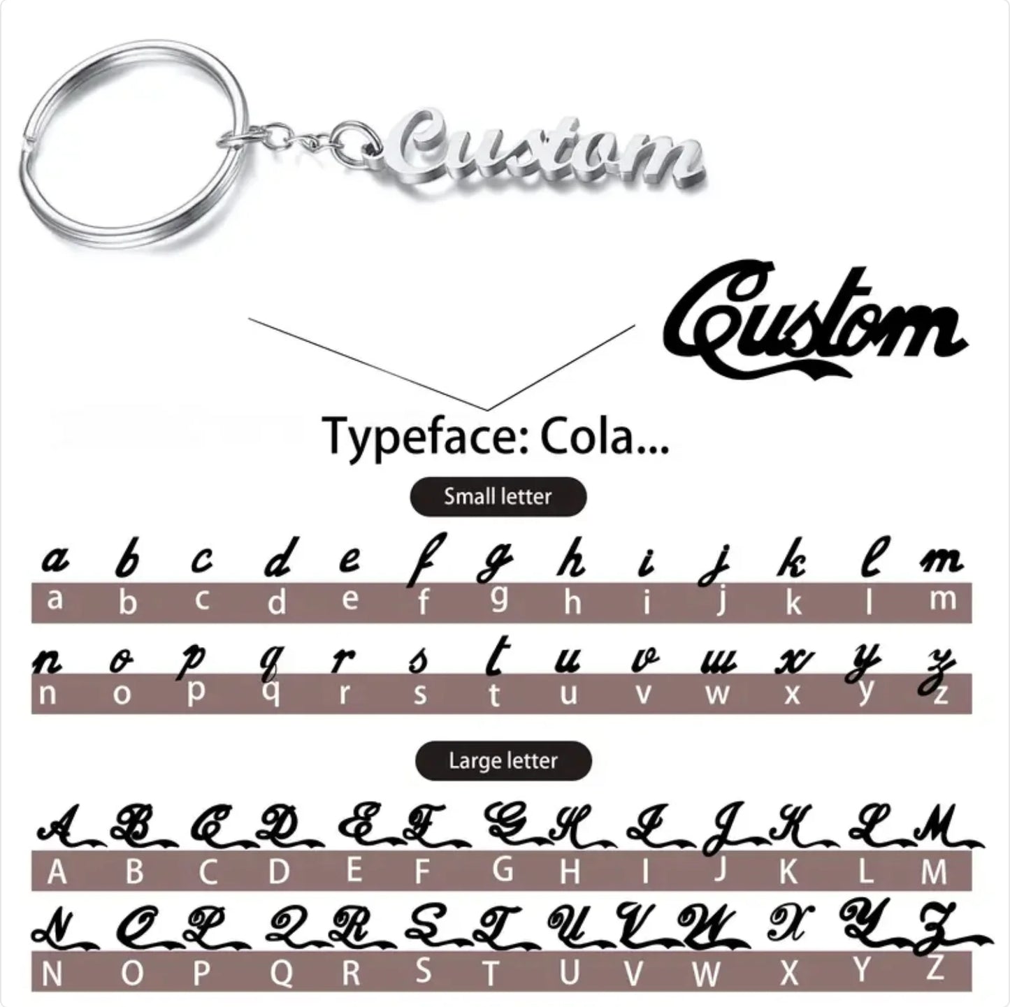 Custom Stainless Steel Name Tag Keychain – Personalized Key Ring