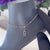 925 Sterling Silver Anklet with Moving Diamonds